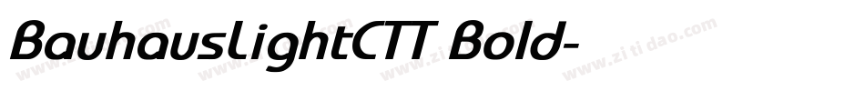 BauhausLightCTT Bold字体转换